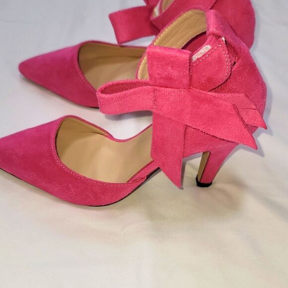 NIB, Women's Pink Heels with Bow - Picture 4 of 6
